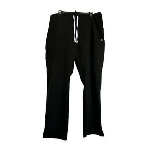 Figs Black Medical Nurse Doctor Hospital Scrub Pants Cargo Size Med EUC #6305